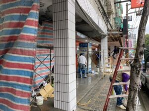蘆洲復興路案場_4柱3梁包覆四層300g碳纖維補強 完成面